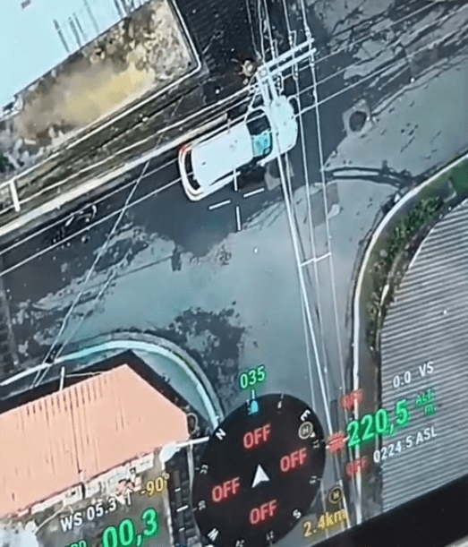 Celular de criminosos registra ataque com drone na comunidade Dois Irmãos