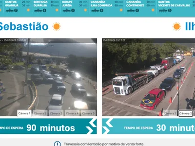 Balsa em São Sebastião tem 90 minutos de fila nesta quarta-feira (15)