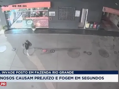 Dupla invade posto em Fazenda Rio Grande e foge em segundos