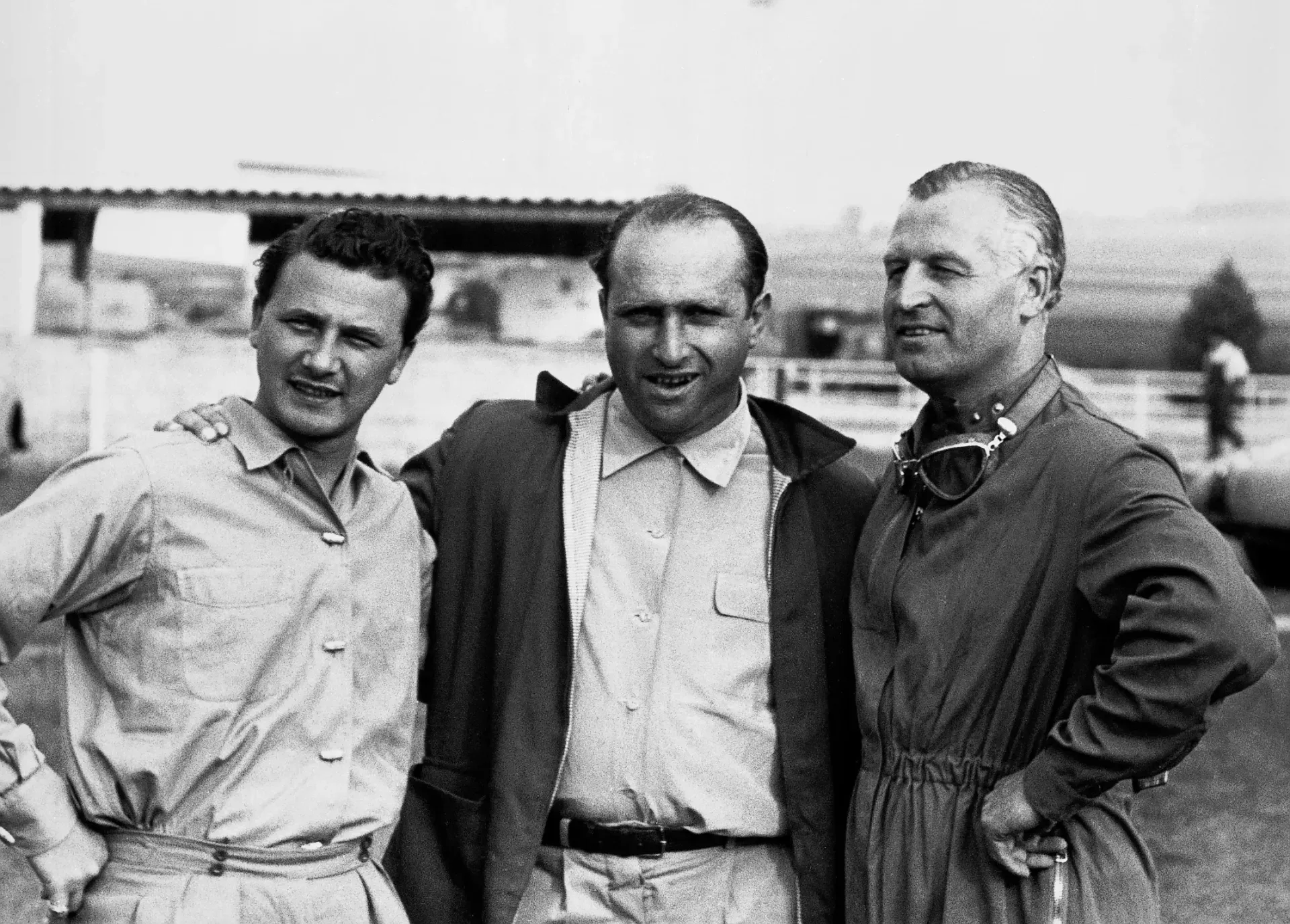 Hans Herrmann, Juan Manuel Fangio e Karl Kling