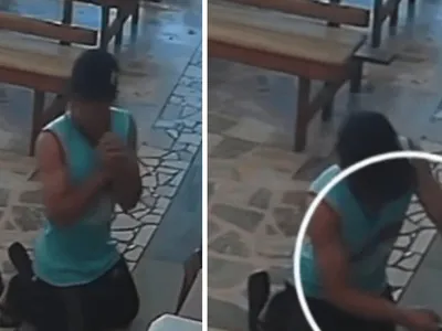 Ladrão finge rezar para arrombar cofre de igreja em Minas Gerais