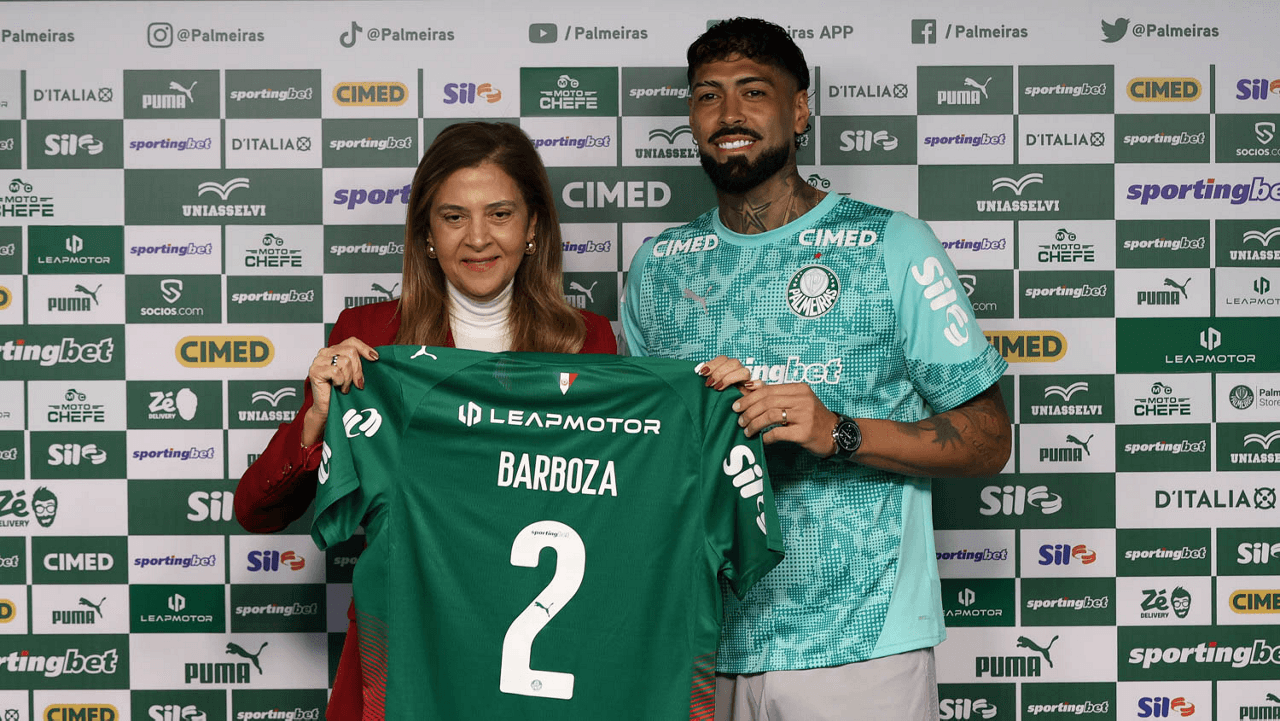 Barboza é apresentado no Palmeiras e projeta dupla com Gómez: 'Um exemplo'