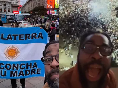 Lázaro Ramos fica preso em hotel na Argentina após multidão invadir as ruas