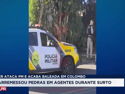 Mulher em surto ataca PM com pedras e é baleada em Colombo
