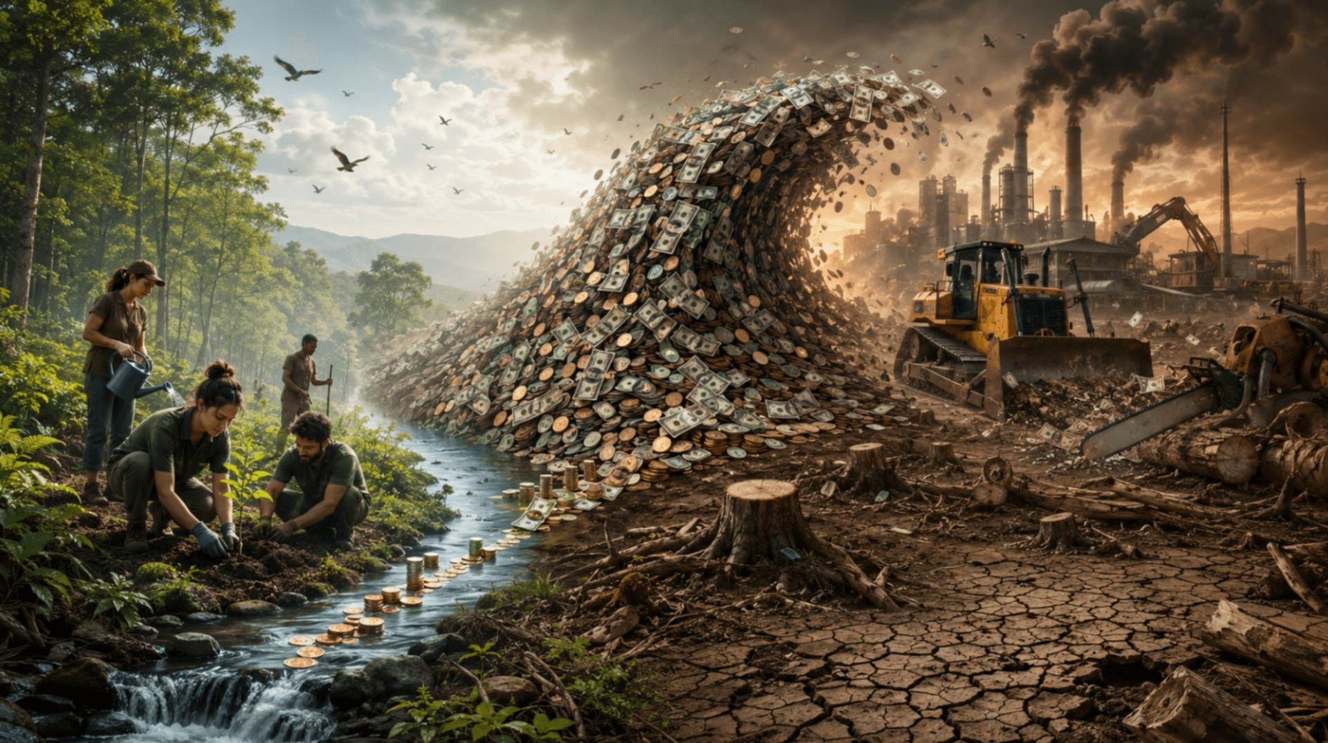 Para cada dólar que protege a natureza, trinta financiam sua destruição