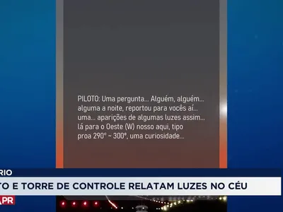 Piloto e torre de Londrina relatam luzes misteriosas no céu