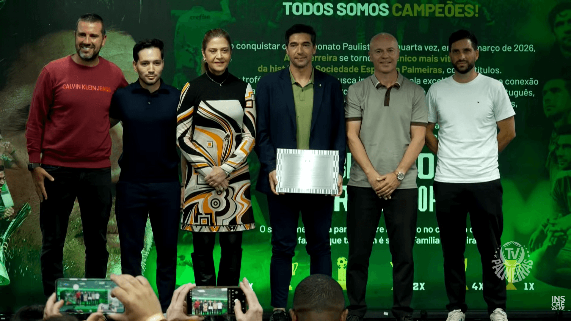 Abel Ferreira recebe homenagem do Palmeiras I Foto: Divulgação/Palmeiras