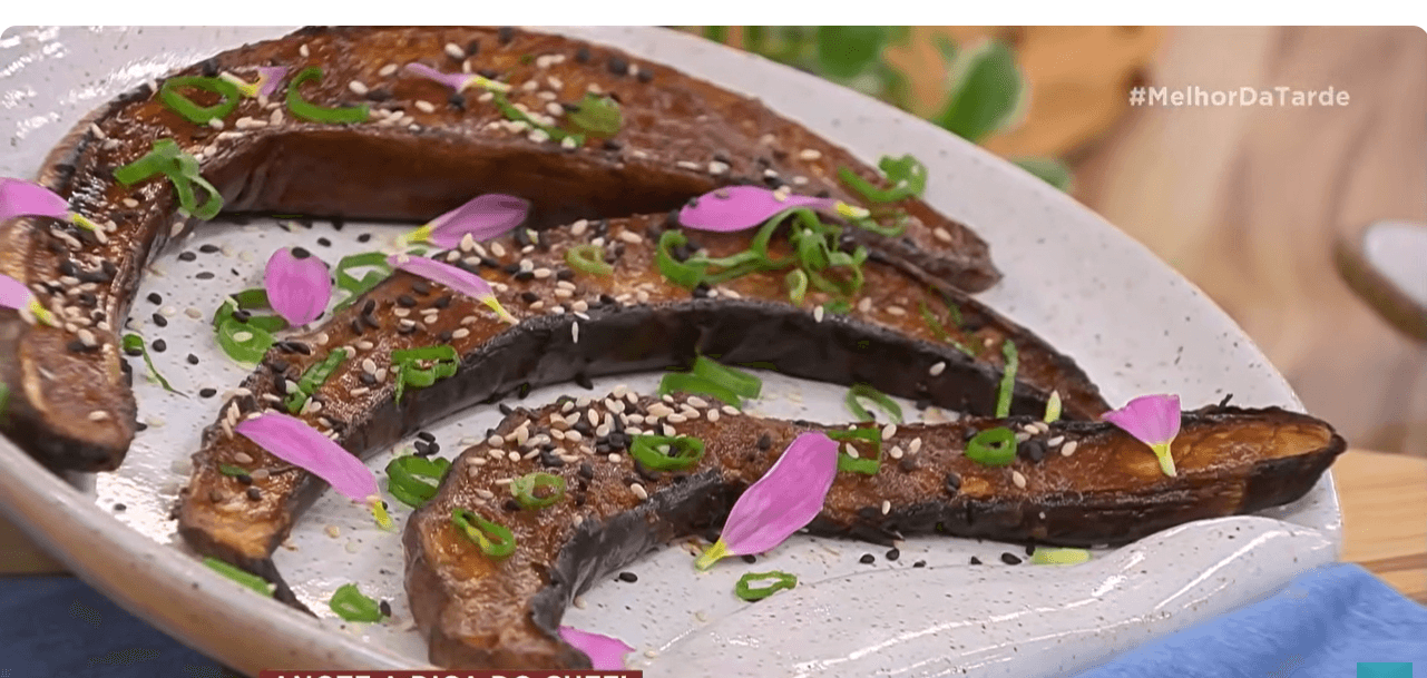 Berinjela japonesa assada com missô do chef Bruno Hashimoto | Band Receitas