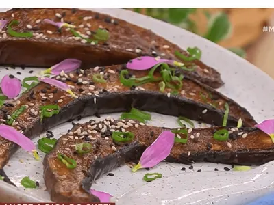 Berinjela japonesa assada com missô do chef Bruno Hashimoto | Band Receitas