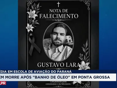 Homem morre após 'banho de óleo' em escola de aviação no PR