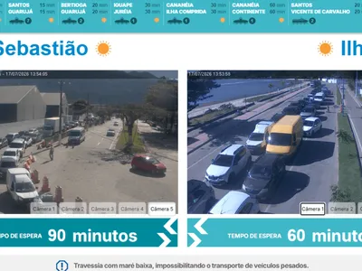 Uma hora e meia de fila para Ilhabela nesta sexta (17)