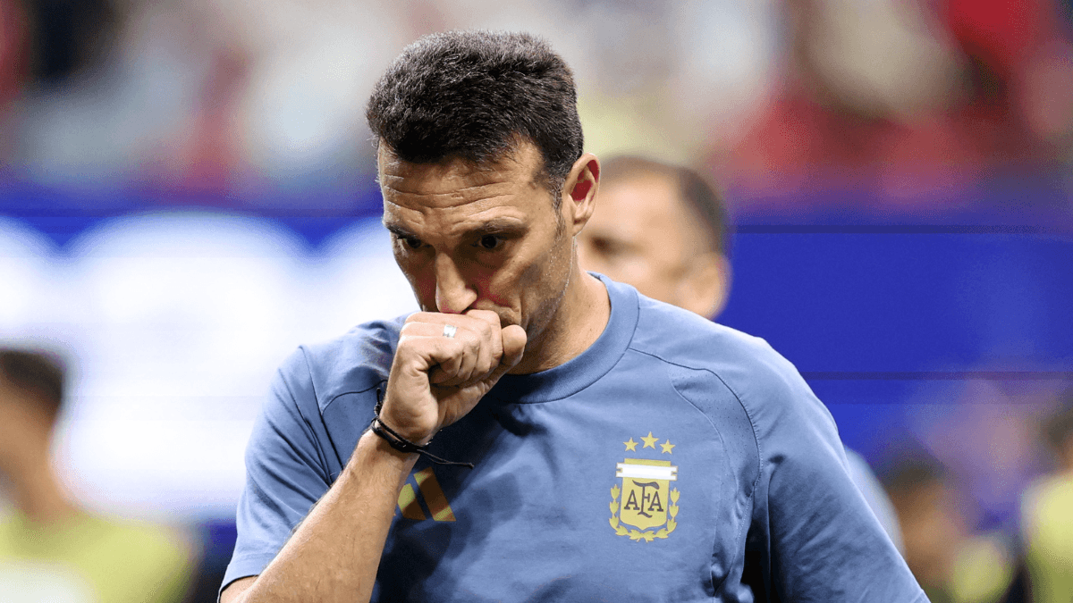 Scaloni após jogo da Argentina na Copa do Mundo | Foto: Reuters