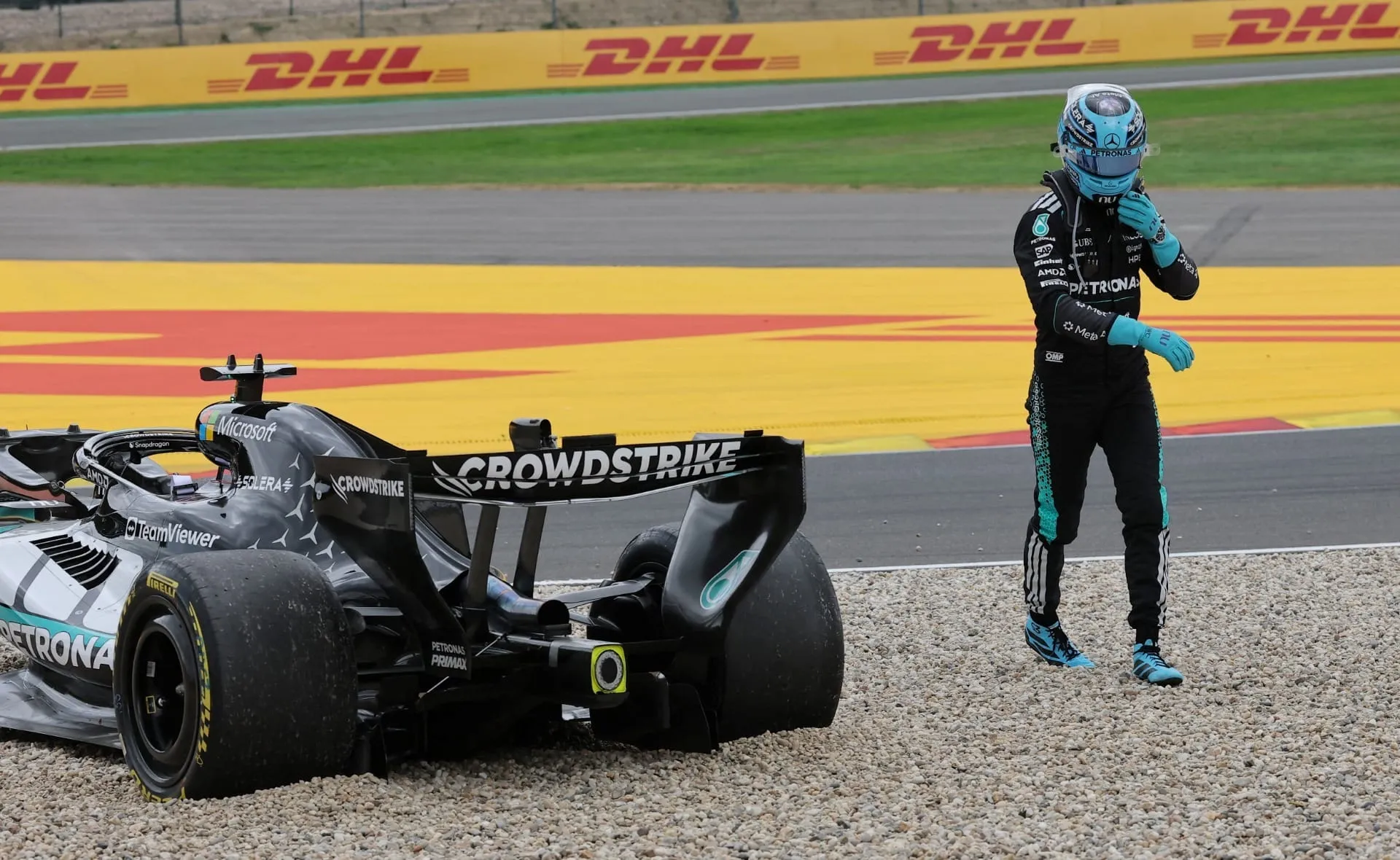 Russell abandonou o GP da Bélgica na 1ª volta