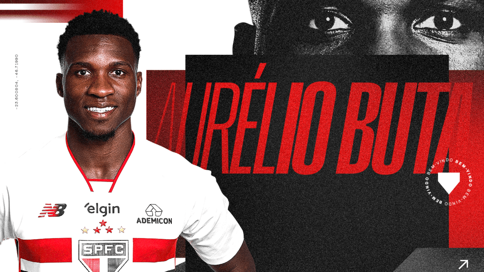 Aurélio Buta é o novo reforço do São Paulo I Foto: Divulgação/São Paulo