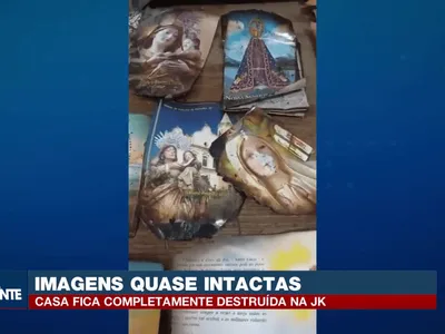 Incêndio destrói casa em Curitiba, mas imagens religiosas resiste