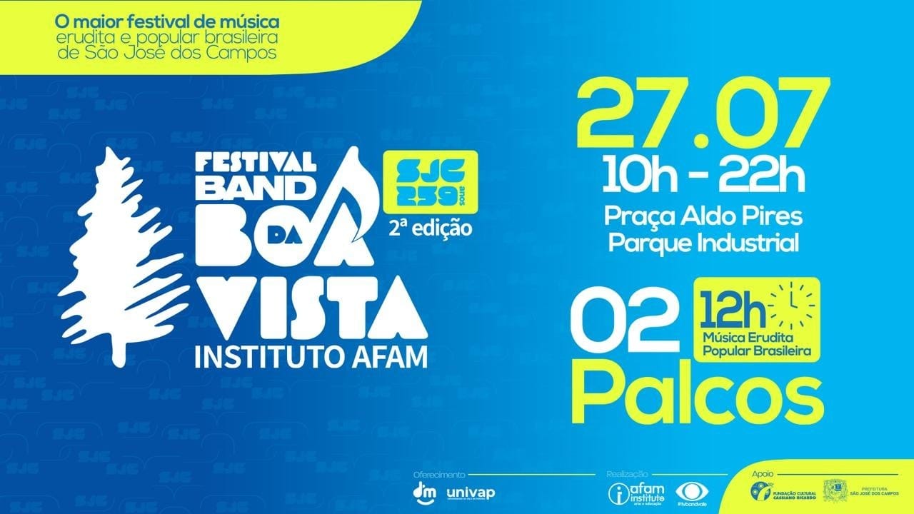 São José dos Campos recebe Festival da Boa Vista com programação gratuita
