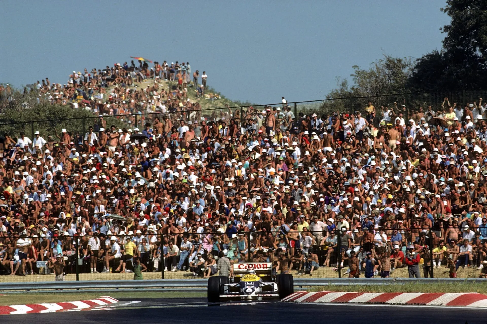 Piquet durante o Grande Prêmio da Hungria de 1986 - Crédito: X