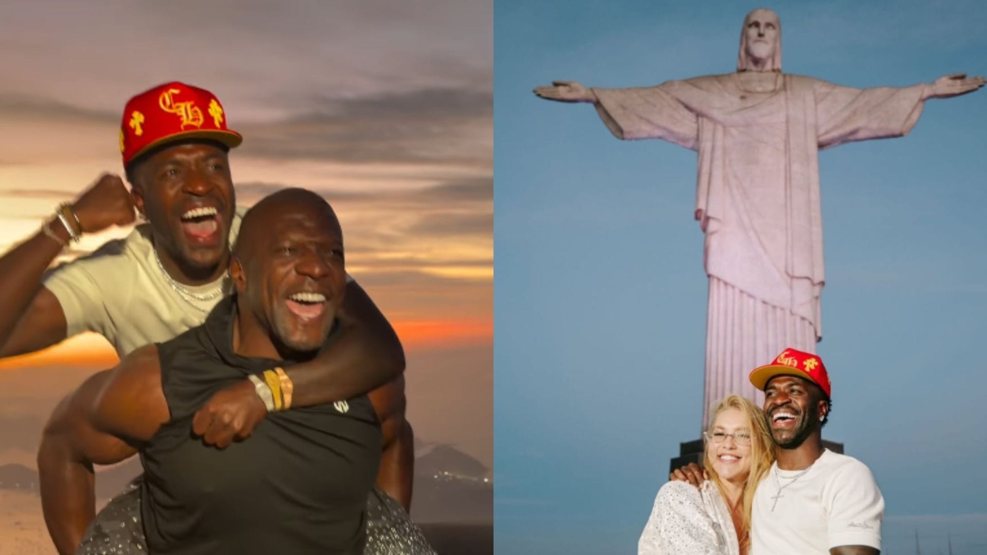 Terry Crews encontra Vini Jr. e Virginia no Cristo Redentor: 'Bênção'
