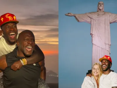 Terry Crews encontra Vini Jr. e Virginia no Cristo Redentor: 'Bênção'