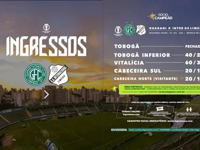 Guarani inicia venda de ingressos para duelo contra a Inter de Limeira