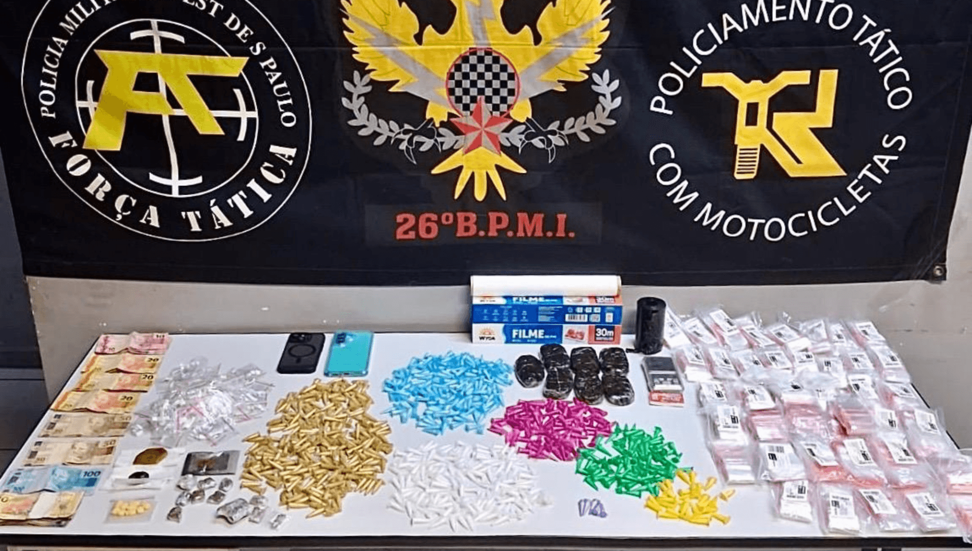 Polícia Militar prende casal e apreende 866 porções de drogas em Mogi Guaçu