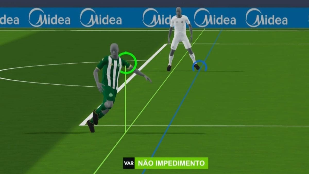Lance analisado pelo impedimento semiautomático da CBF