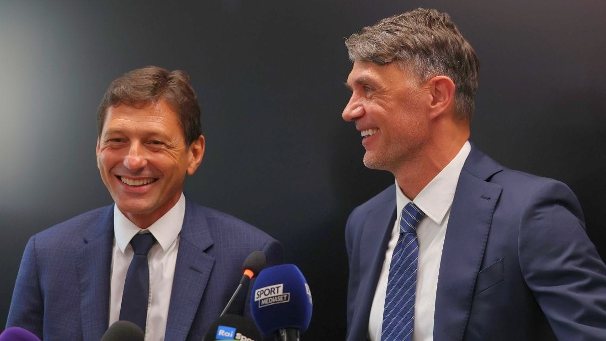 Leonardo e Maldini, ex-diretores da Seleção Italiana | Crédito: Divulgação/FIGC