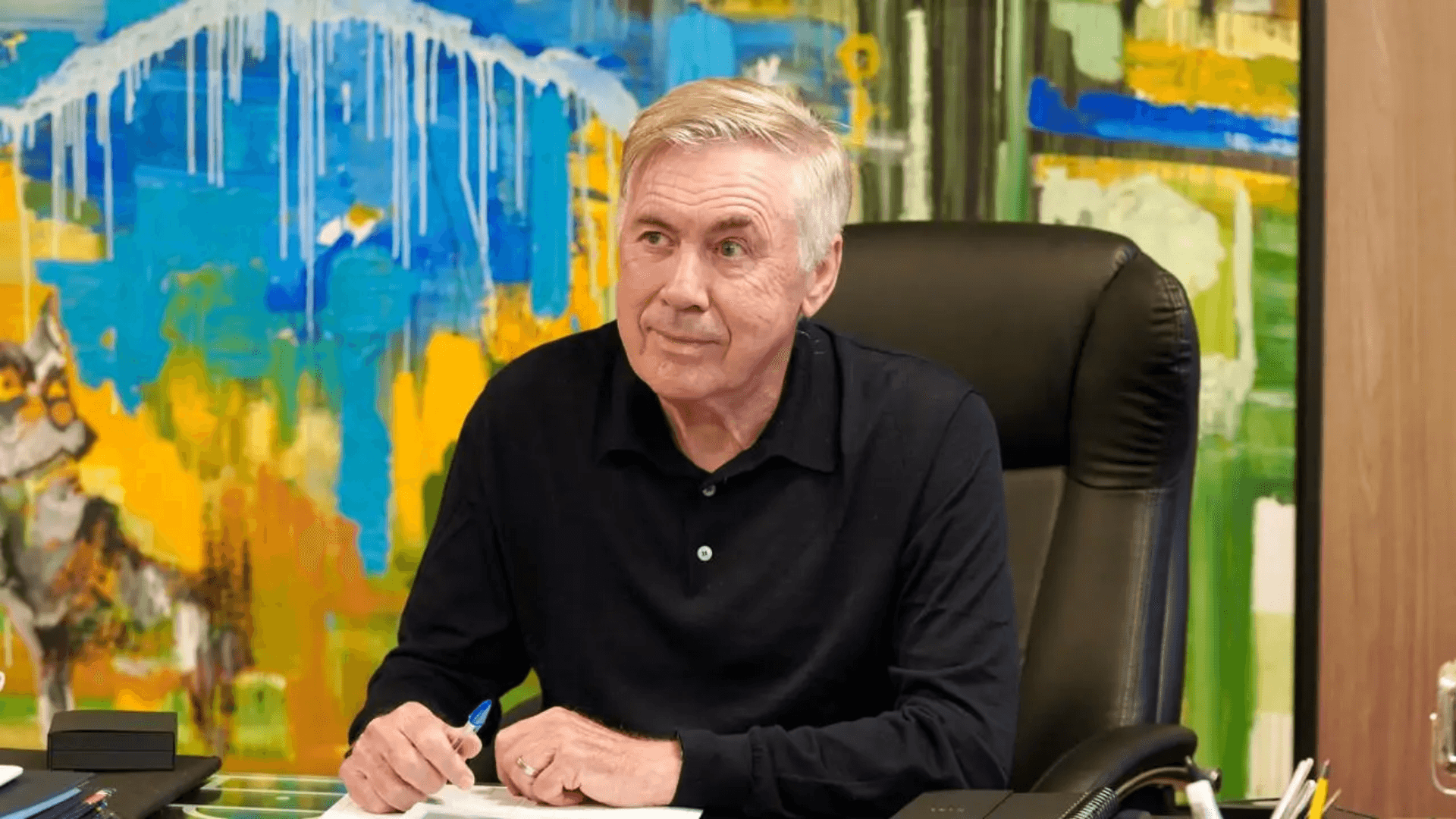 Ancelotti se reunião com a comissão técnica da Seleção Brasileira nesta terça (28) I Foto: Samara Moumei/CBF