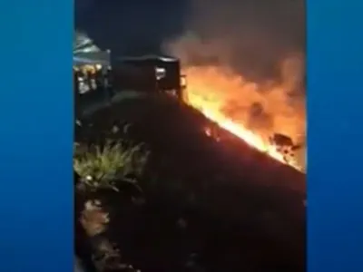 Festa de chá revelação termina em incêndio em área de mata na Bahia