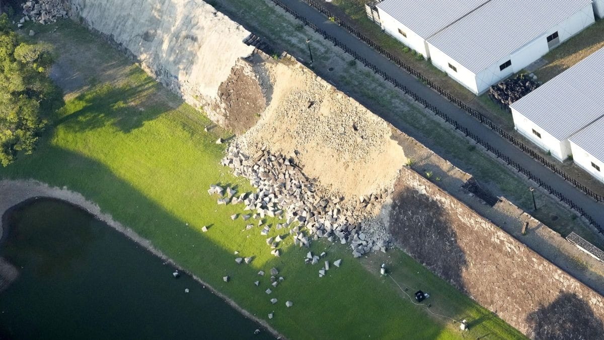 Japão: Terremoto provoca queda de muralha de um castelo com 400 anos