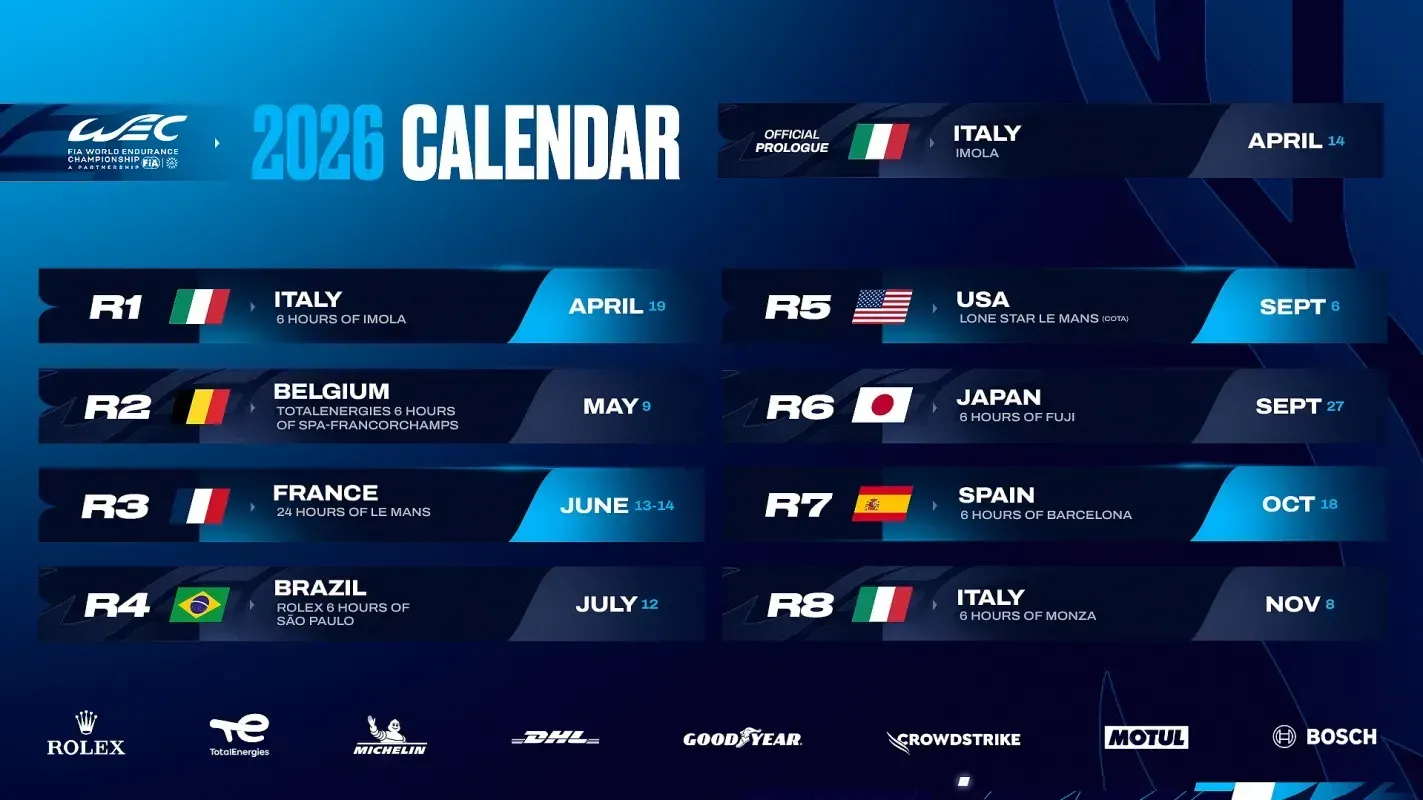 WEC confirma Barcelona e Monza como sedes das etapas finais de 2026