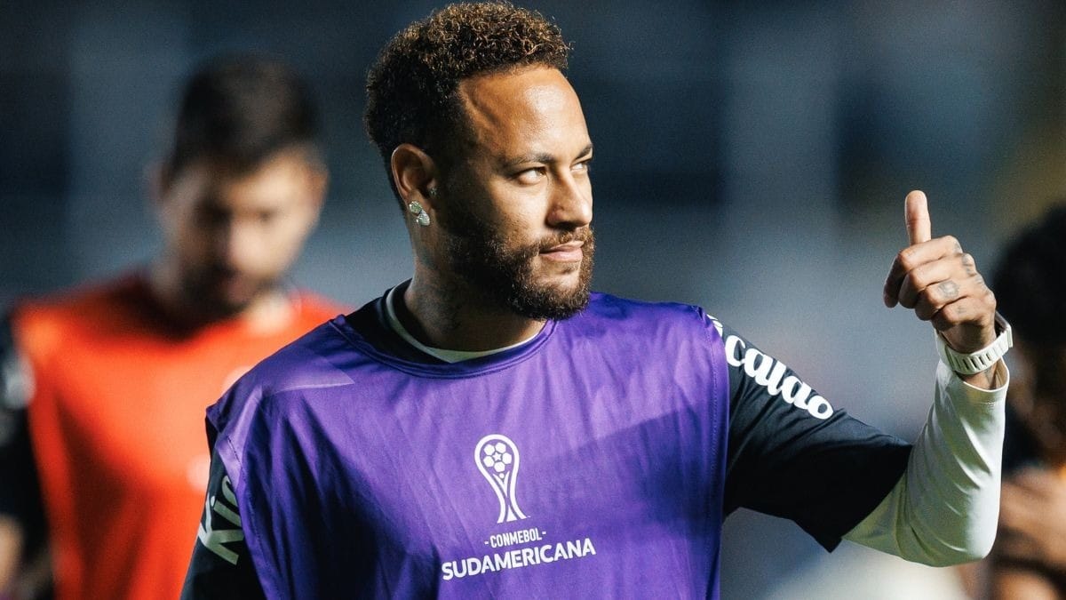 Neymar em ação pelo Santos contra a UCV (Foto: Raul Baretta / Santos)