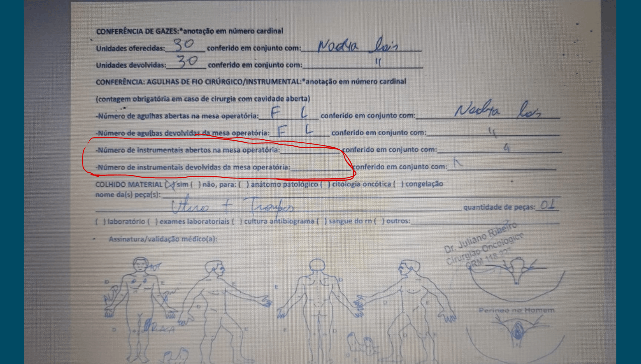 Documento foi assinado por um médico