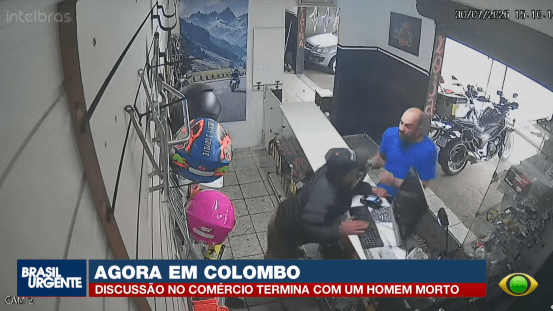Câmeras registram briga em oficina que termina com homem morto em Colombo