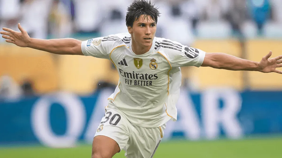 Gonzalo García foi destaque do Real Madrid no Mundial de Clubes de 2025. Foto: Divulgação/realmadrid.com