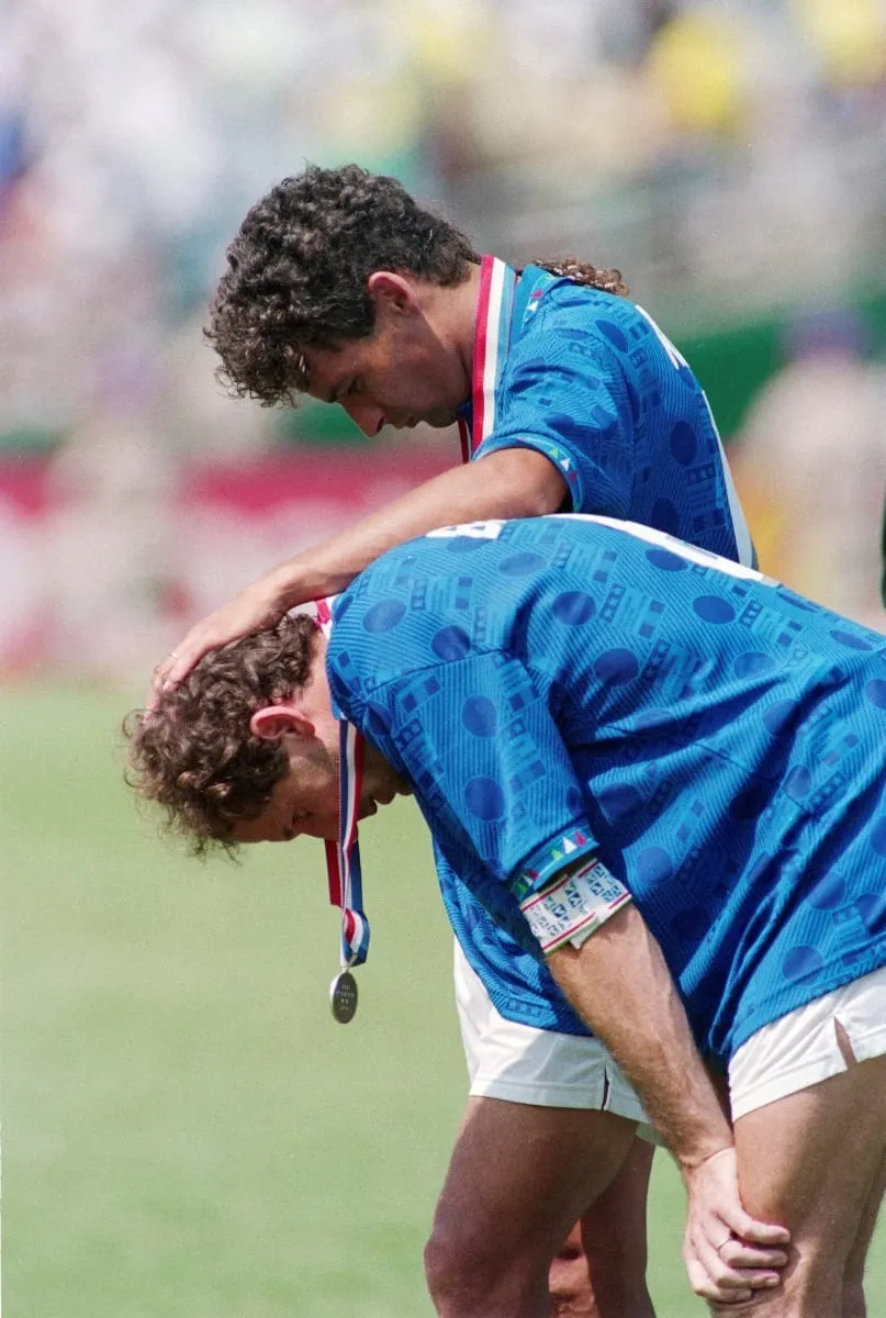 Baresi após o vice-campeonato para o Brasil em 1994