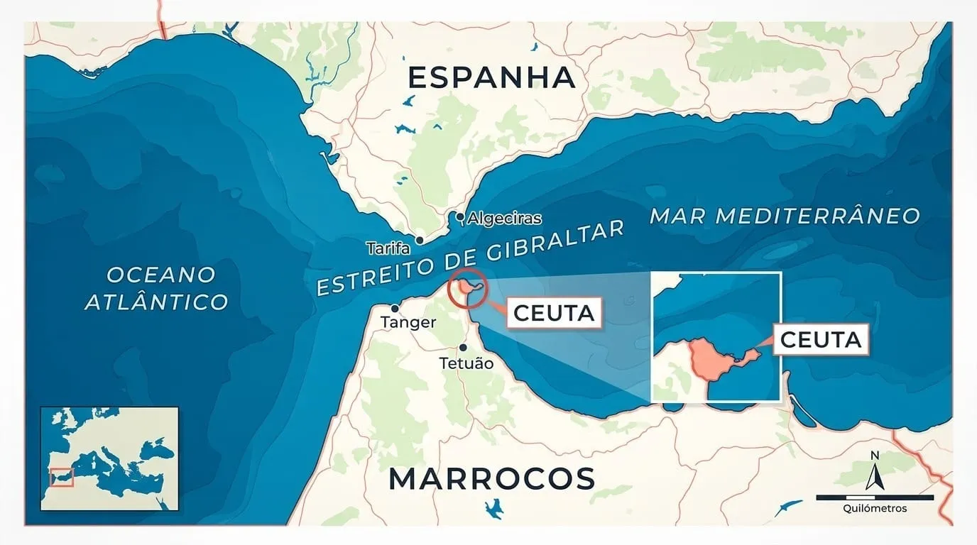 Localização de Ceuta