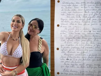 Mãe de Deolane Bezerra mostra carta enviada pela advogada da cadeia; leia