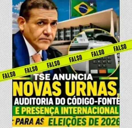 É falso que o TSE anunciou novas urnas eletrônicas para eleições de 2026 - QTU Questões do Universo