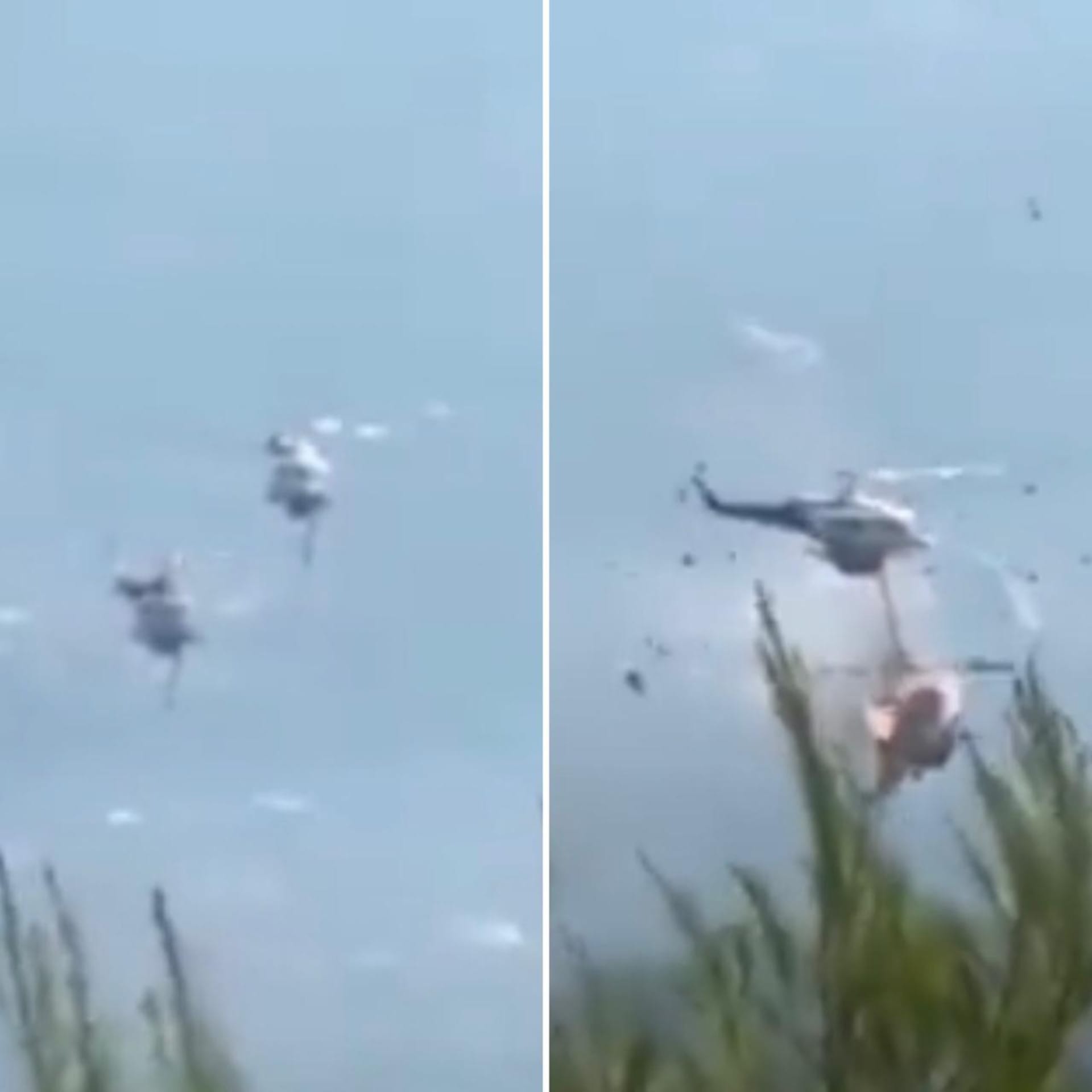Helicópteros se chocam no ar durante combate a incêndio florestal na Grécia