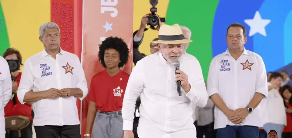 Partido Novo aciona TSE contra PT após Lula pedir voto em convenção na BA