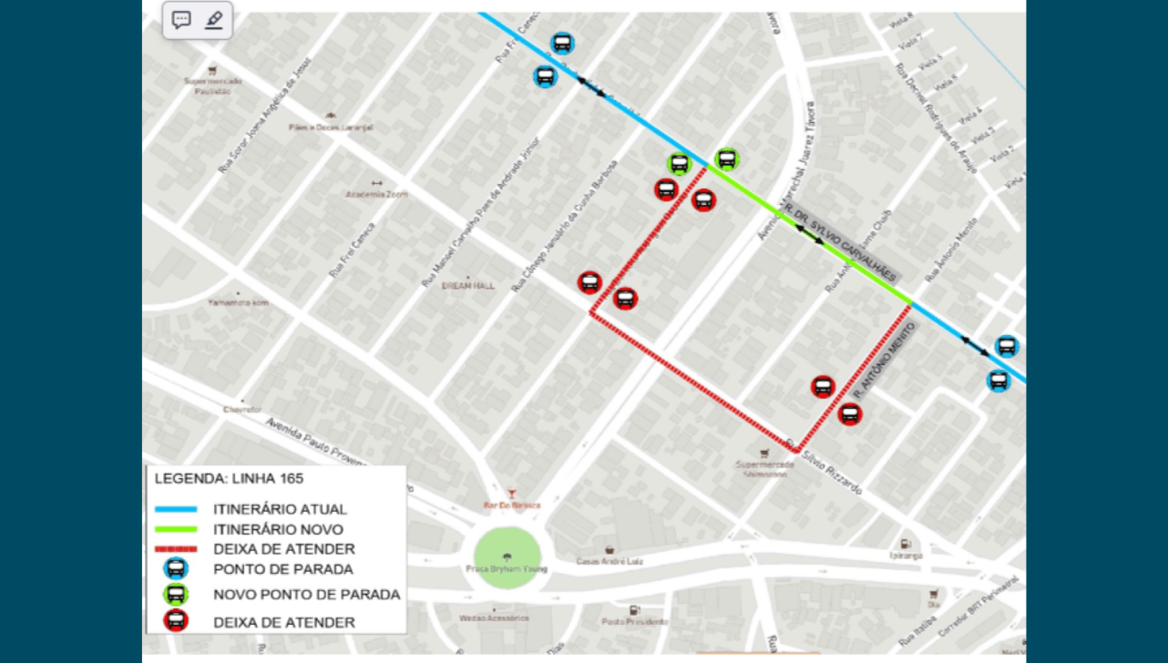 Linha 165 tem novo itinerário no Jardim Anchieta a partir de segunda (3) - QTU Questões do Universo