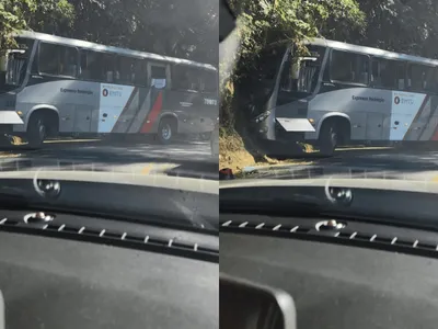 Rodovia Oswaldo Cruz: DER registra acidente com ônibus intermunicipal