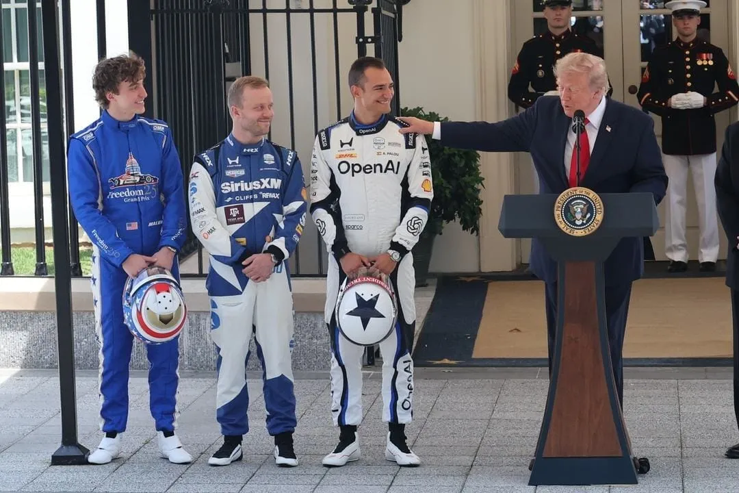 Malukas, Palou e Rosenqvist visitam a Casa Branca antes do Grande Prêmio Freedom 250 de Washington, DC