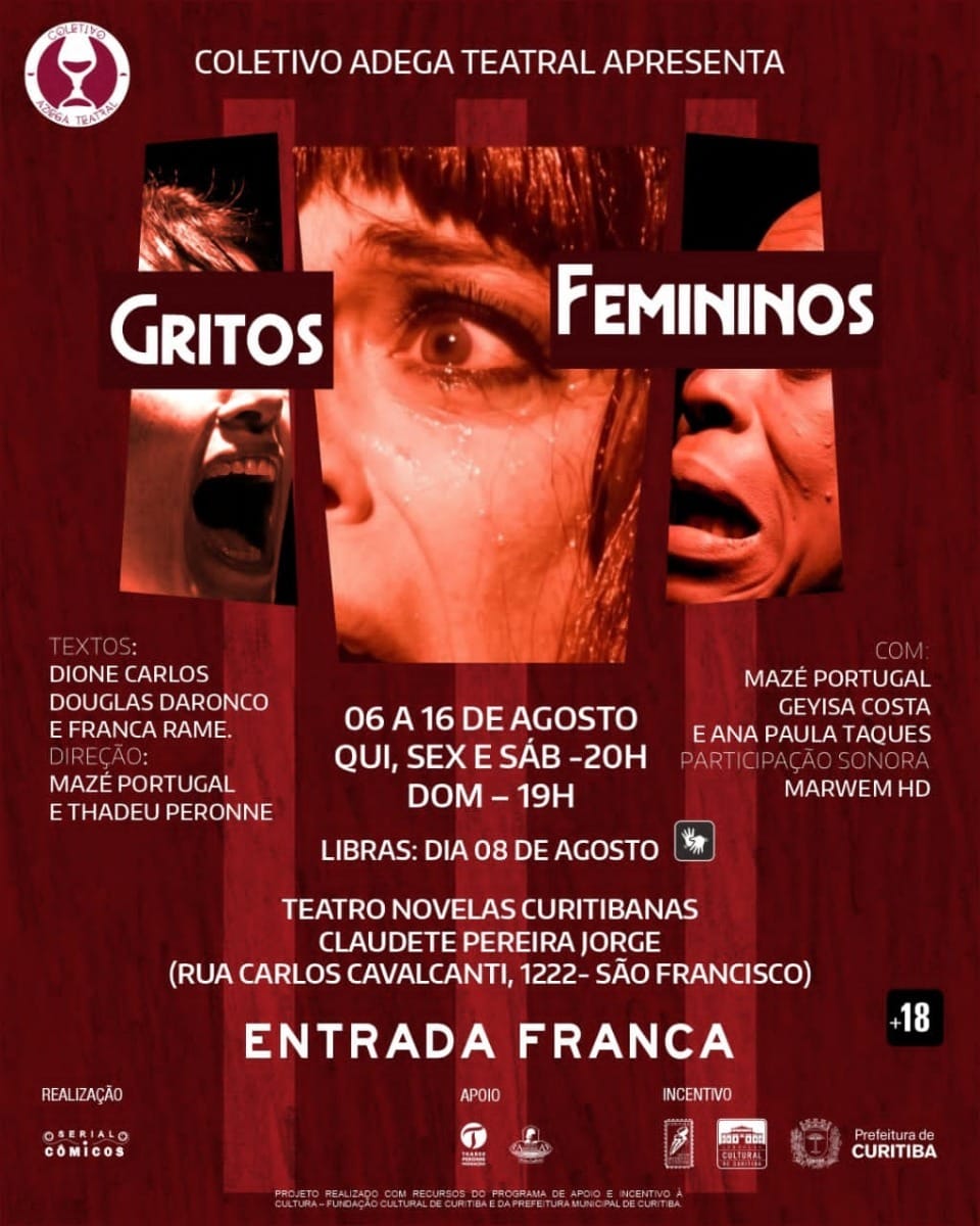 Gritos Femininos leva manifesto contra violência à cena em Curitiba