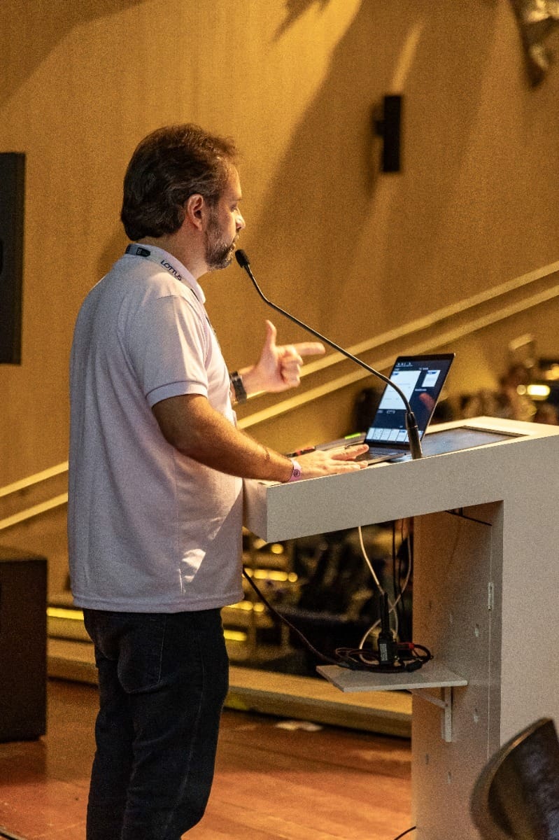 O médico Pedro Baches durante palestra no BS Summit Brasil I Divulgação: Assessoria