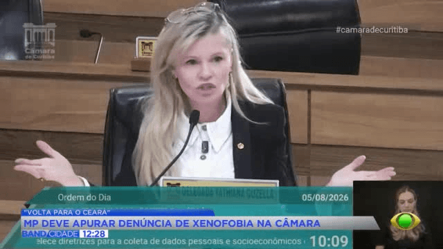 Vereadora de Curitiba é denunciada ao MP por suposta xenofobia