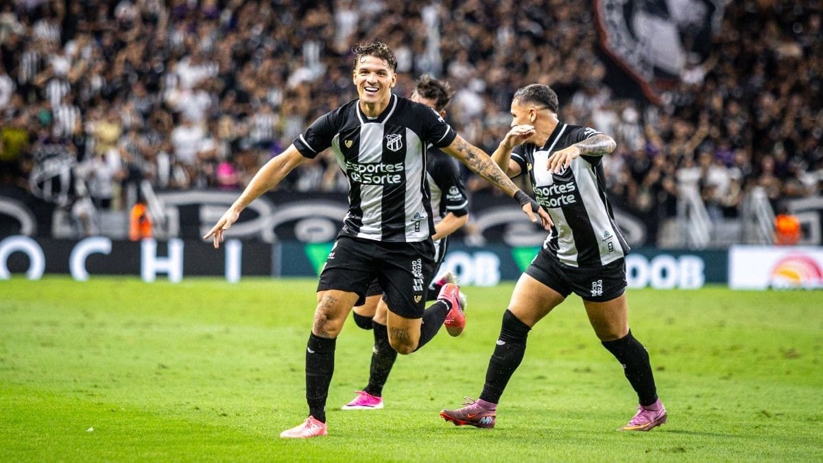 Lucca comemora gol pelo Ceará | Crédito: Felipe Santos / Ceará SC