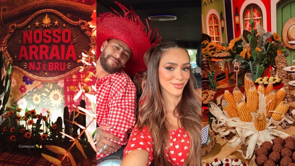Neymar e Biancardi fazem arraiá fora de época, mas Helena não participa