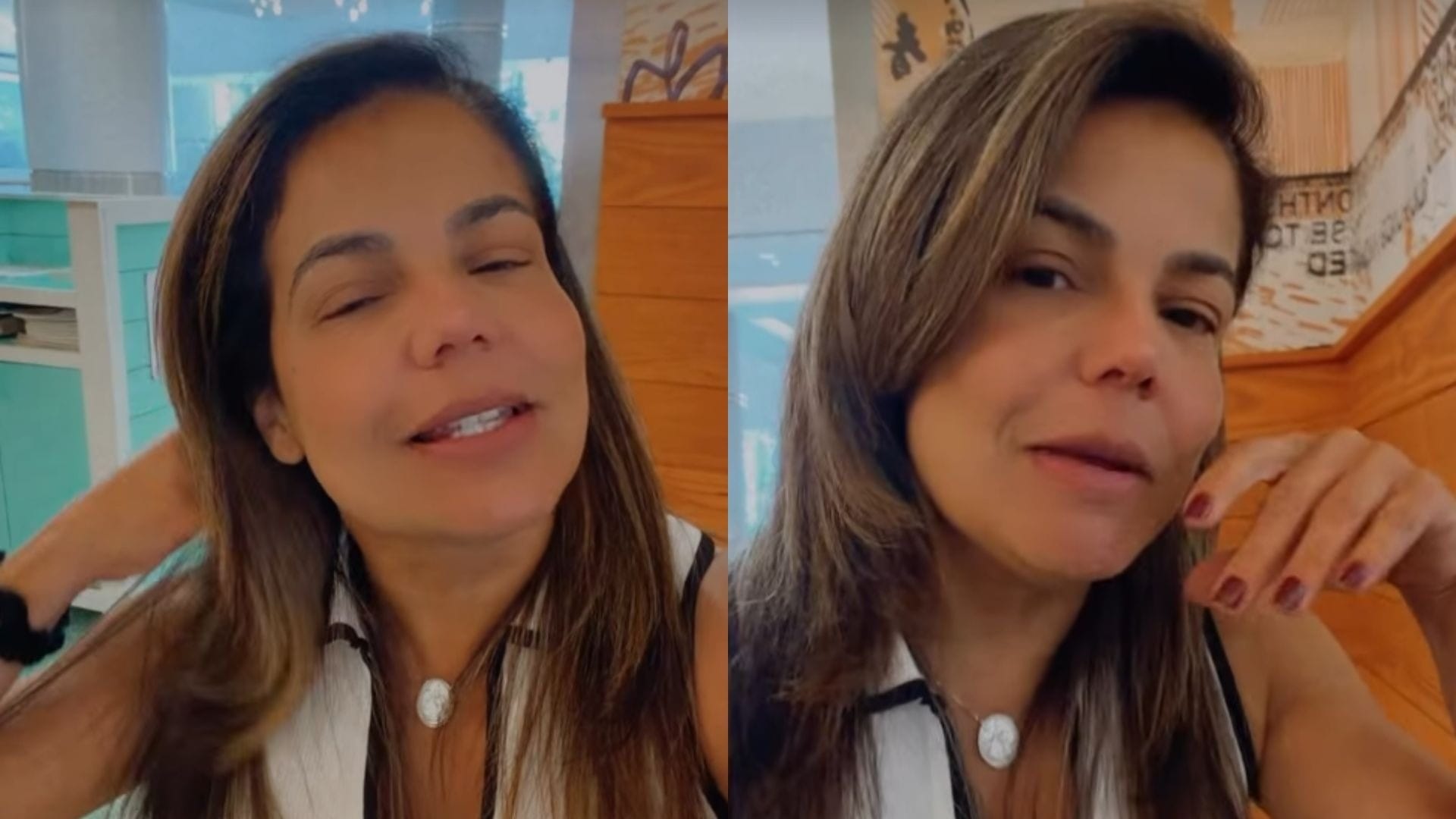 Nivea Stelmann passa por momentos de tensão em voo: 